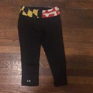 cropped under armour leggings with maryland band